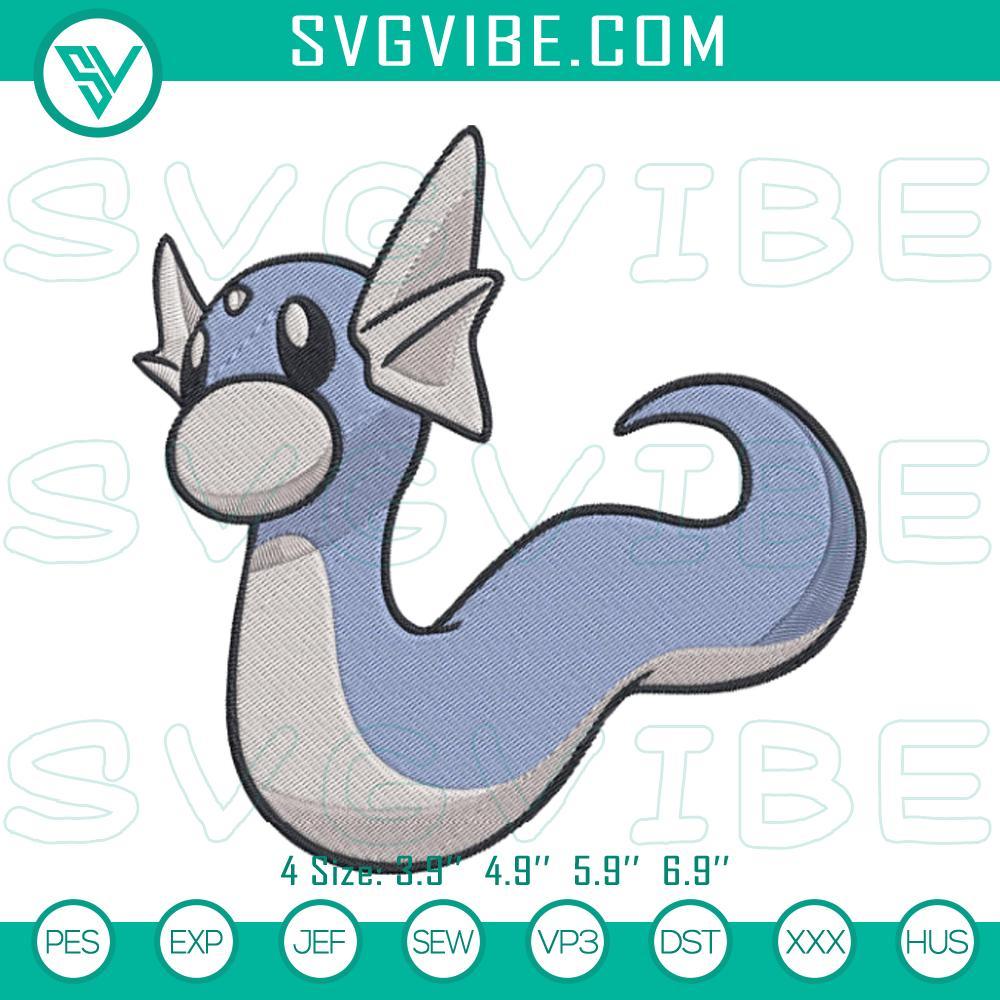 dratini embroidery designs dragonair pokemon machine embroidery pattern files mockup