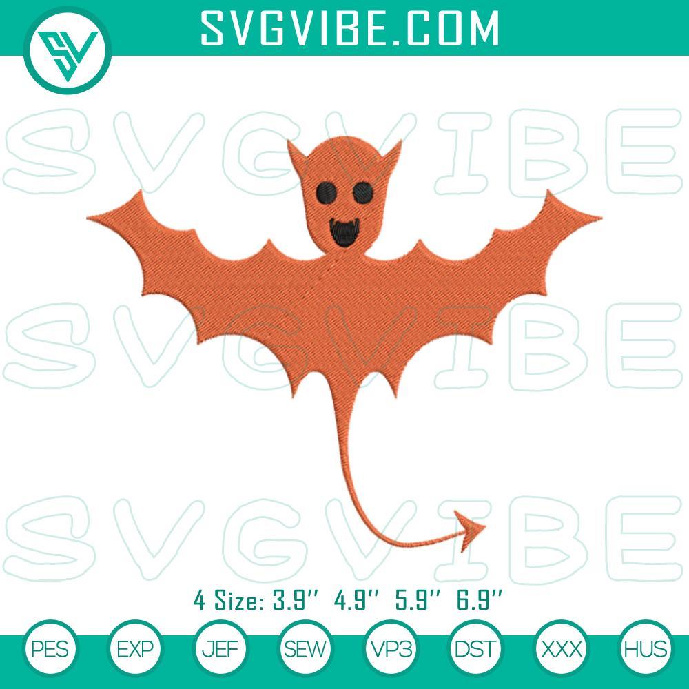 bat halloween embroidery design files mockup