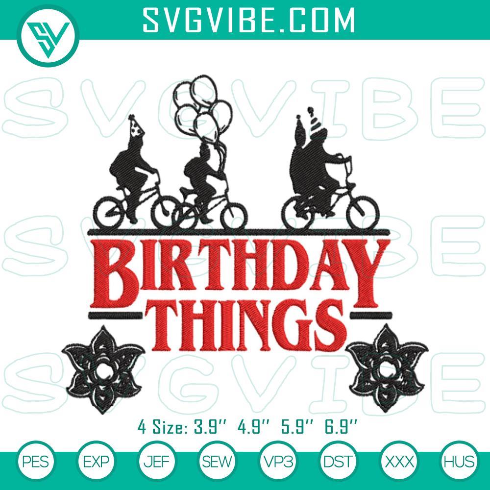 birthday things embroidery designs stranger things birthday party machine embroidery files mockup