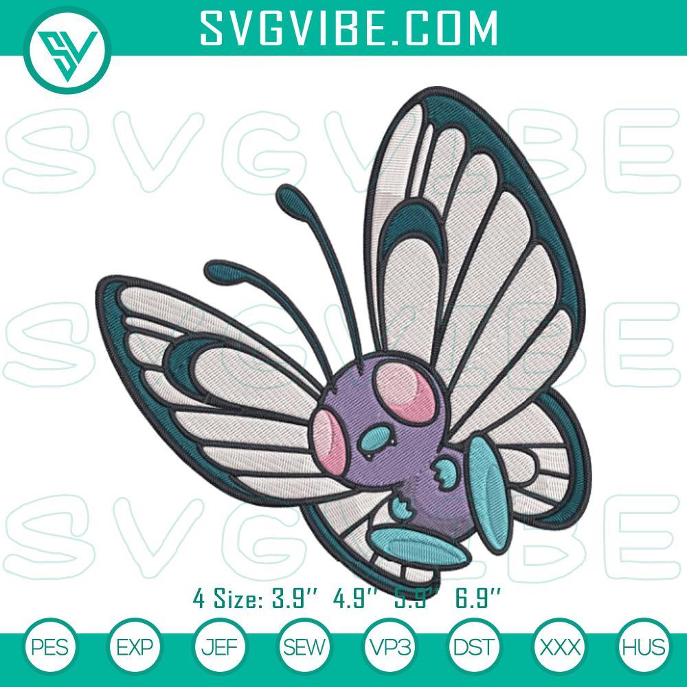 butterfree embroidery designs pokemon embroidery files mockup