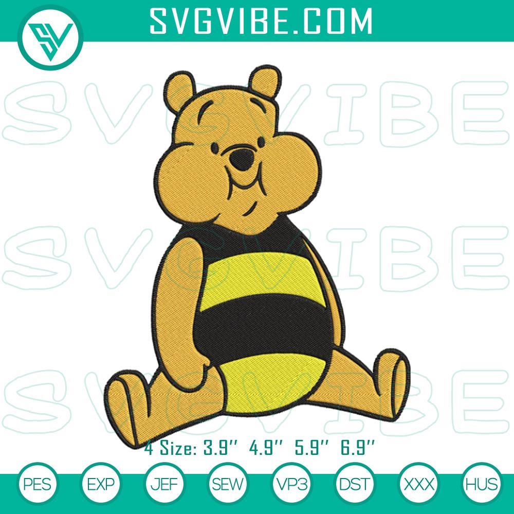 winnie the pooh bee costume machine embroidery design digital download mockup