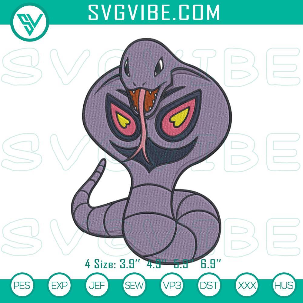 arbok pokemon machine embroidery designs mockup