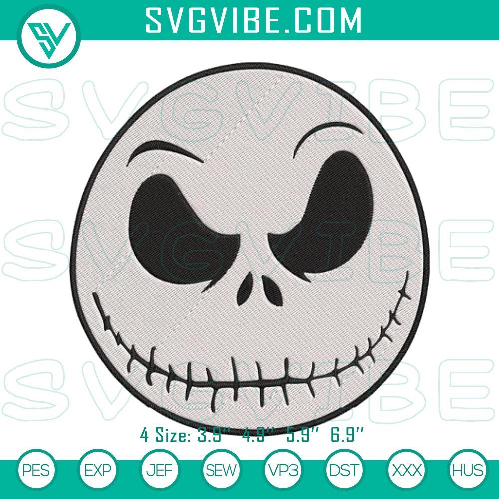 jack skellington face embroidery designs nightmare before christmas face embroidery files mockup