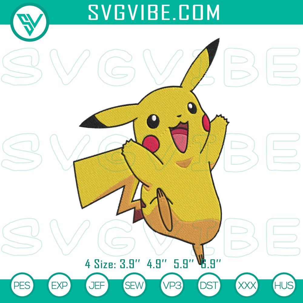 pikachu embroidery designs pokemon machine embroidery files mockup