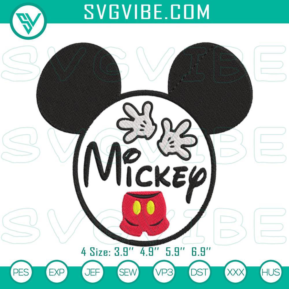 mickey logo embroidery designs disney mouse machine embroidery files mockup