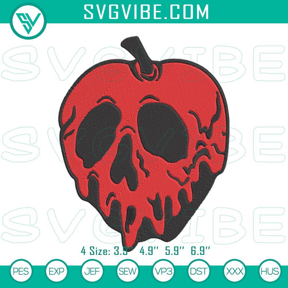 poison apple embroidery designs snow white and the seven dwarfs embroidery files mockup