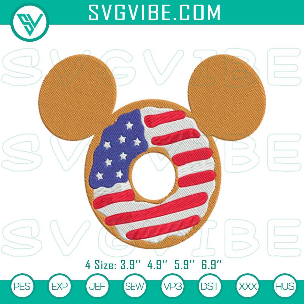 mickey mouse us flag donut embroidery designs independence day disney machine embroidery files mockup