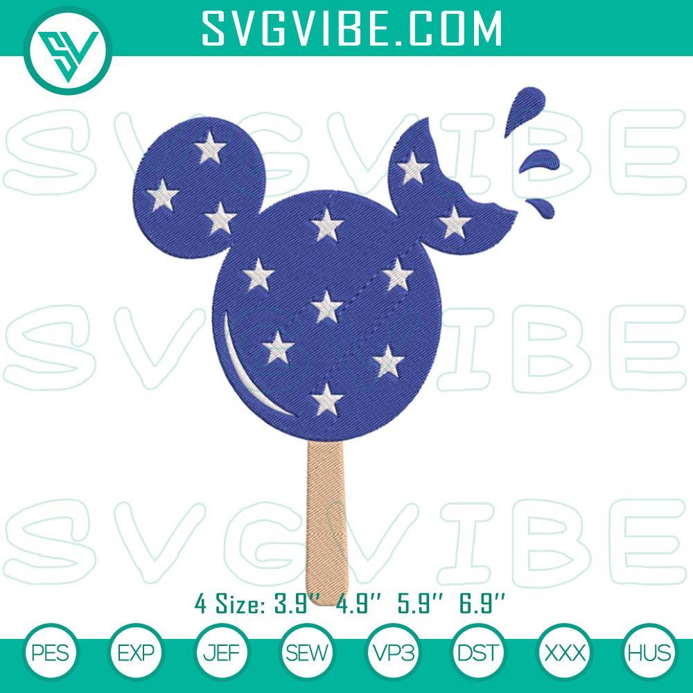 mickey mouse american ice cream embroidery designs funny 4th of july machine embroidery files mockup