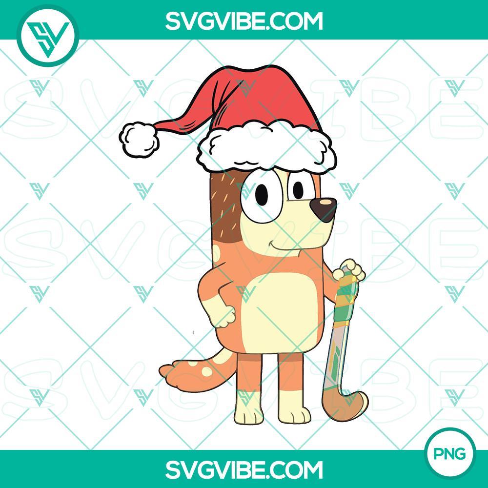 chilli heeler santa hat christmas png bluey christmas png mockup