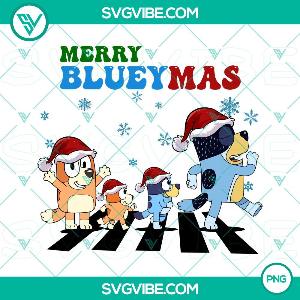 merry blueymas abbey road png bluey family christmas png file mockup