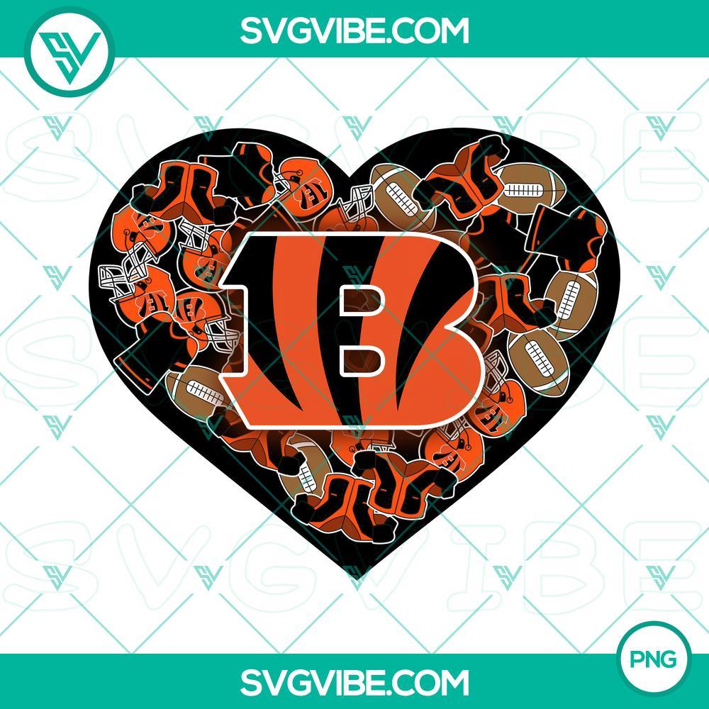 cincinnati bengals heart valentine png file designs mockup