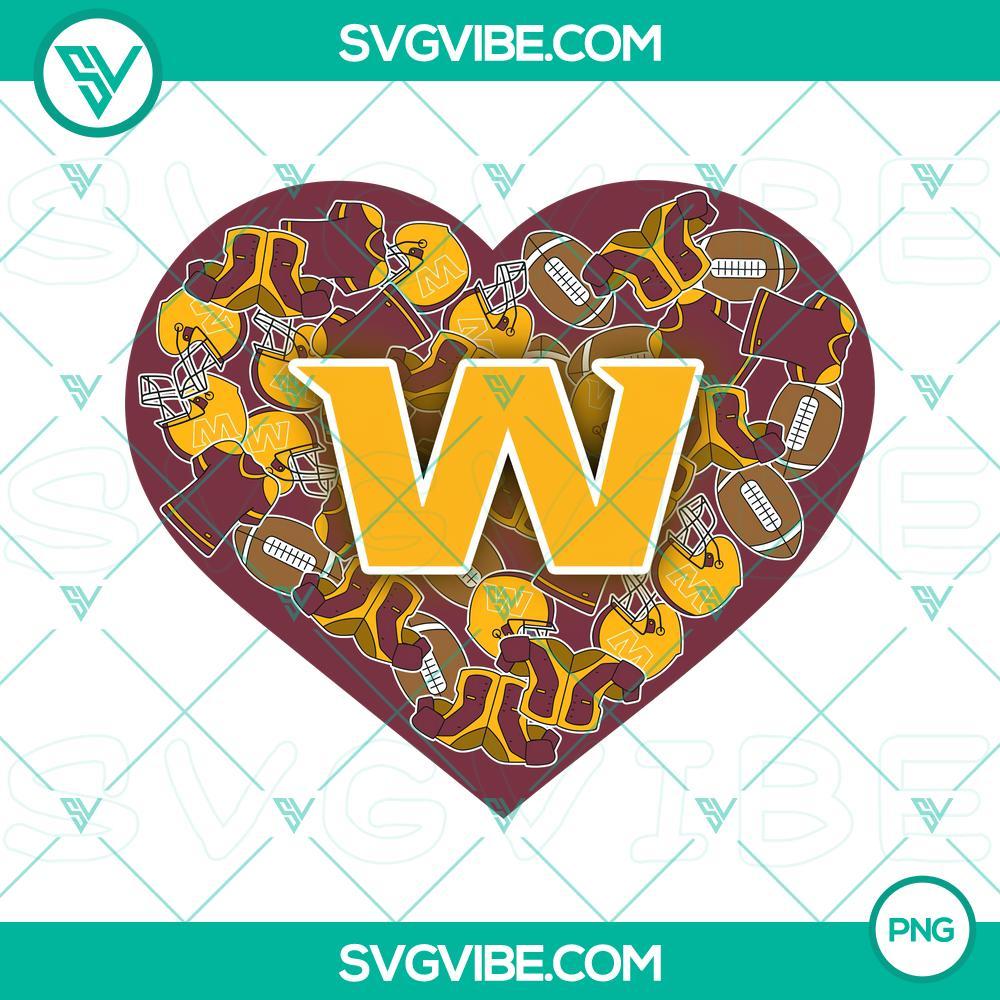 washington commanders heart valentine png file designs mockup