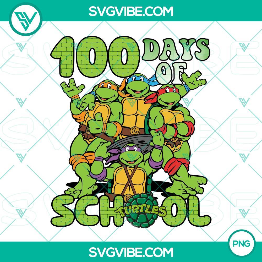 teenage mutant ninja turtles 100 days of school png file designs mockup