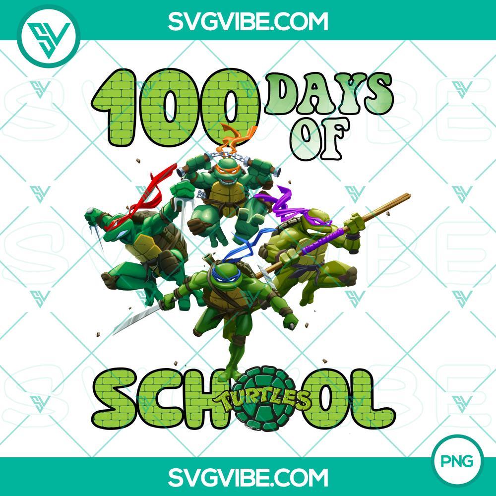 100 days of school ninja turtles png 100th day of school png ninja turtles back to school png mockup