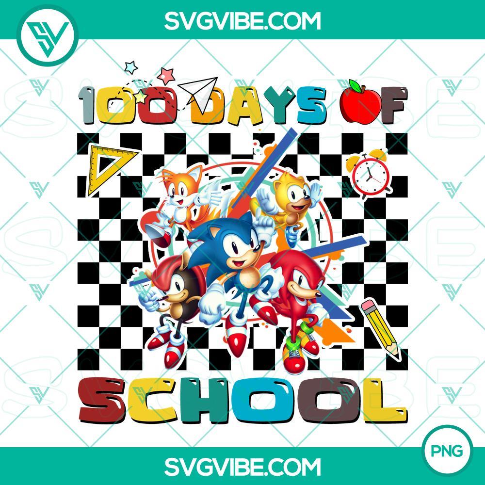 sonic the hedgehog 100 days of school png file designs mockup