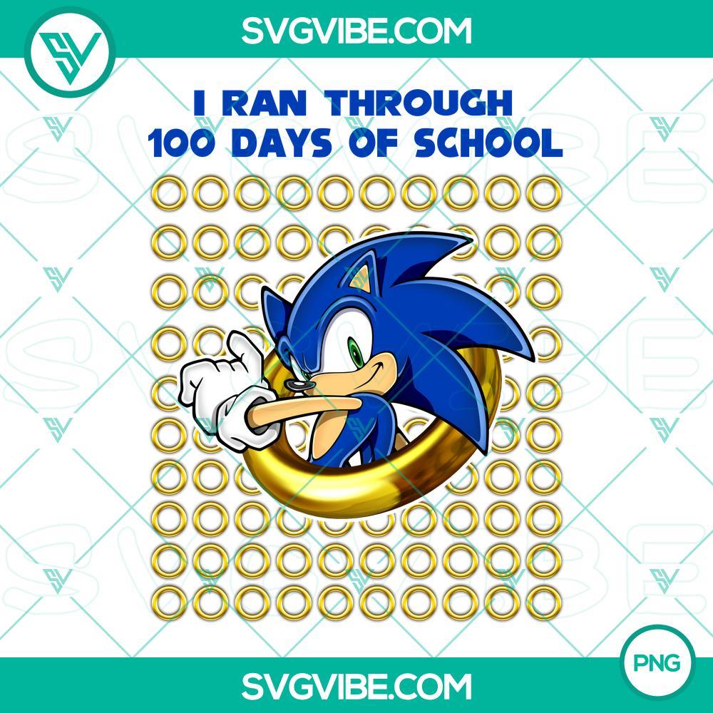 sonic 100th day of school png i ran through 100 days of school png sonic the hedgehog back to school png mockup