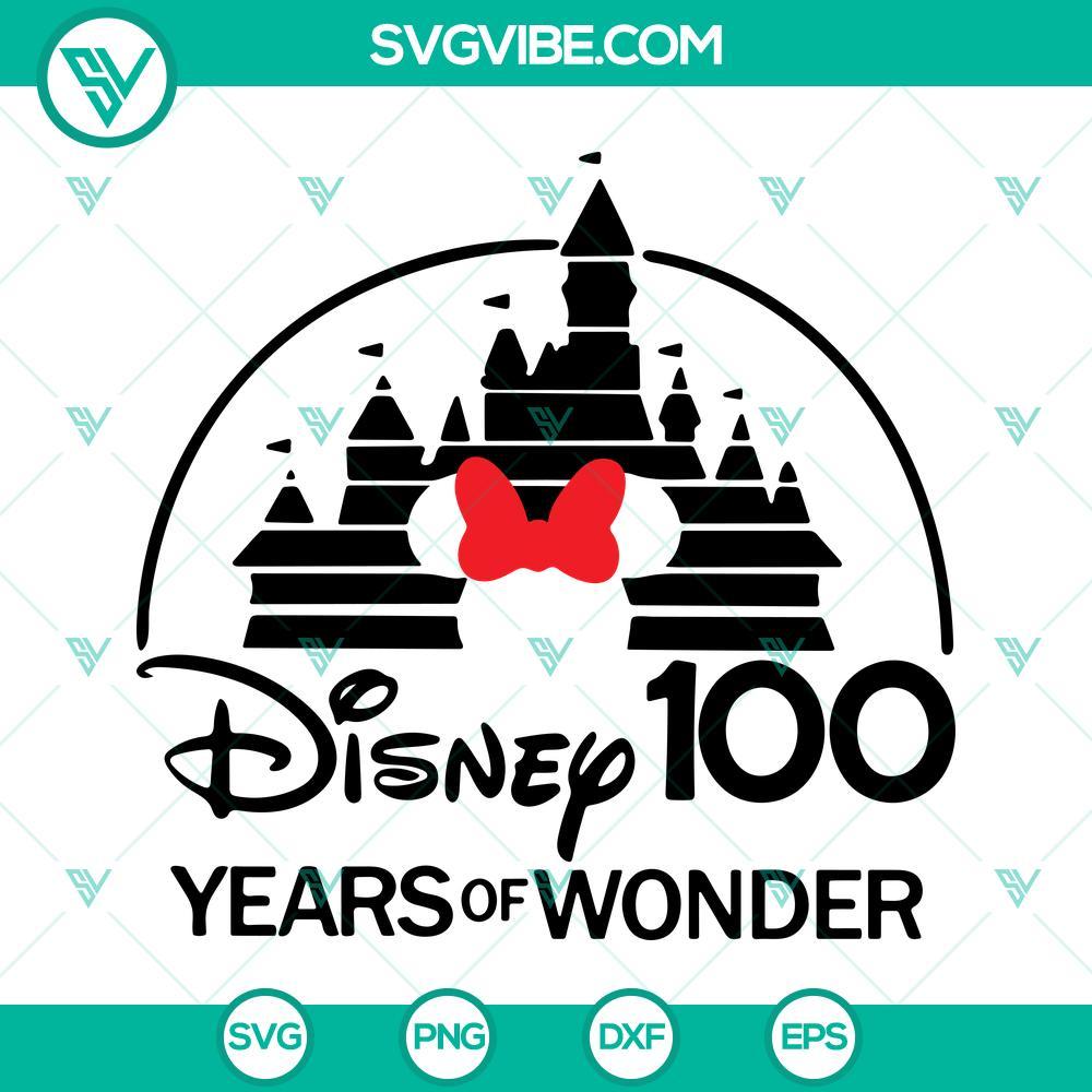 disney 100 years of wonder svg disney 100th anniversary svg mickey minnie magical castle svg png dxf eps 4 mockup