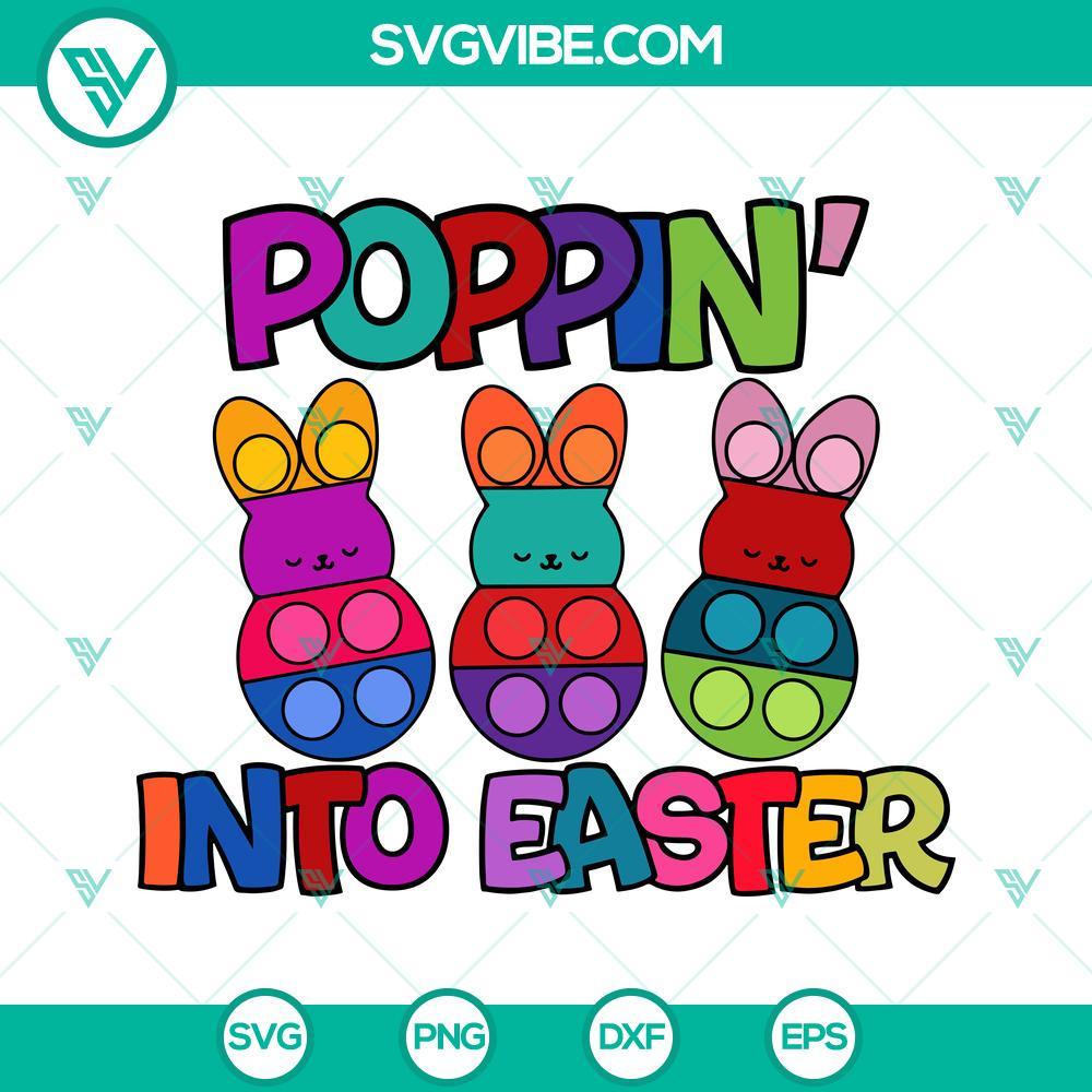 poppin into easter svg bunny easter svg kids easter svg png dxf eps designs downloads 1 mockup