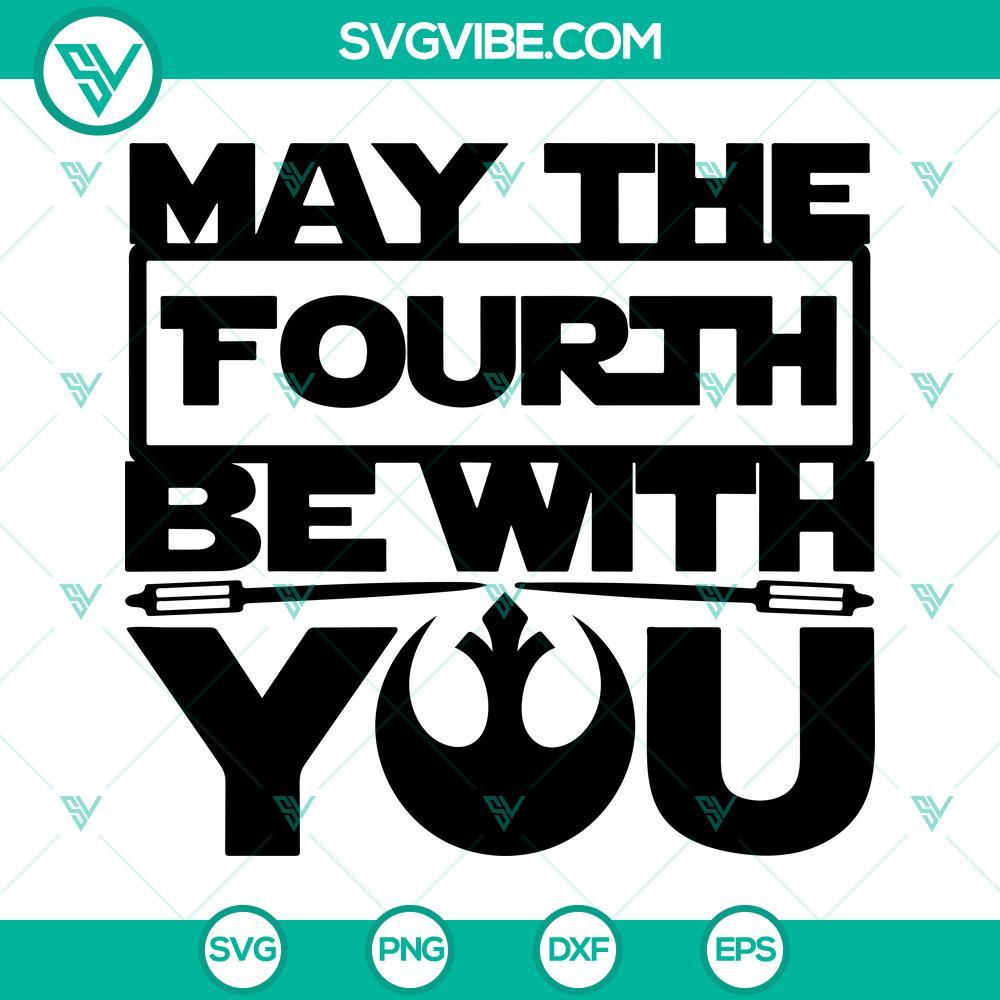 may the fourth be with you svg resistance logo svg star wars day svg png dxf eps files 1 mockup