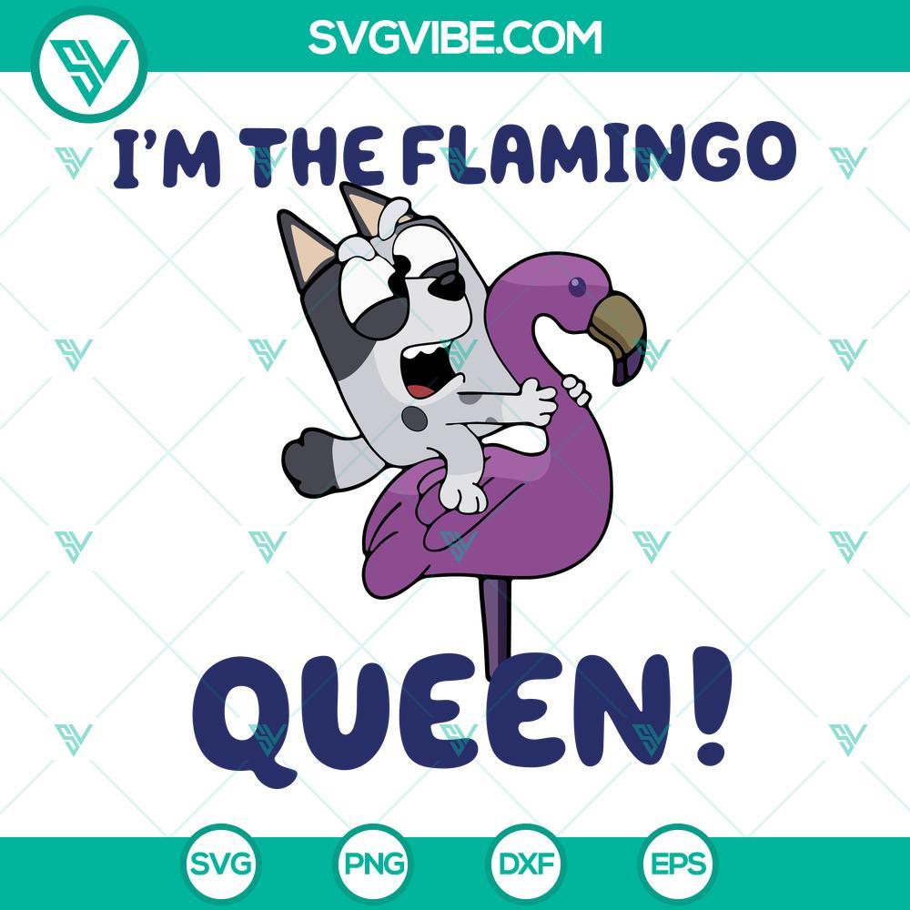 i m the flamingo queen muffin svg muffin bluey svg bluey cousin svg png dxf eps cricut 5 mockup