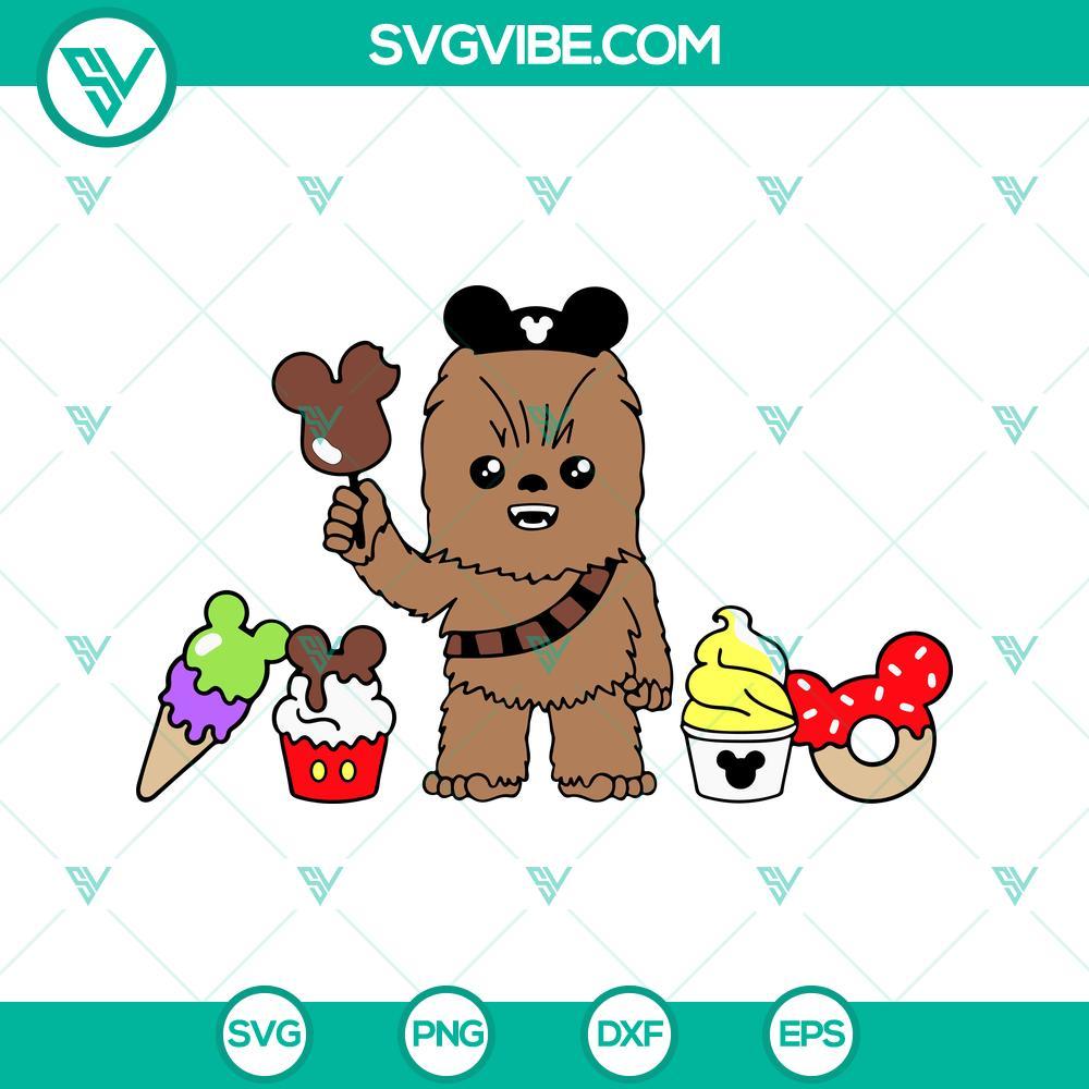 chewbacca disney snacks svg star wars disney world svg family trip svg png dxf eps files 10 mockup