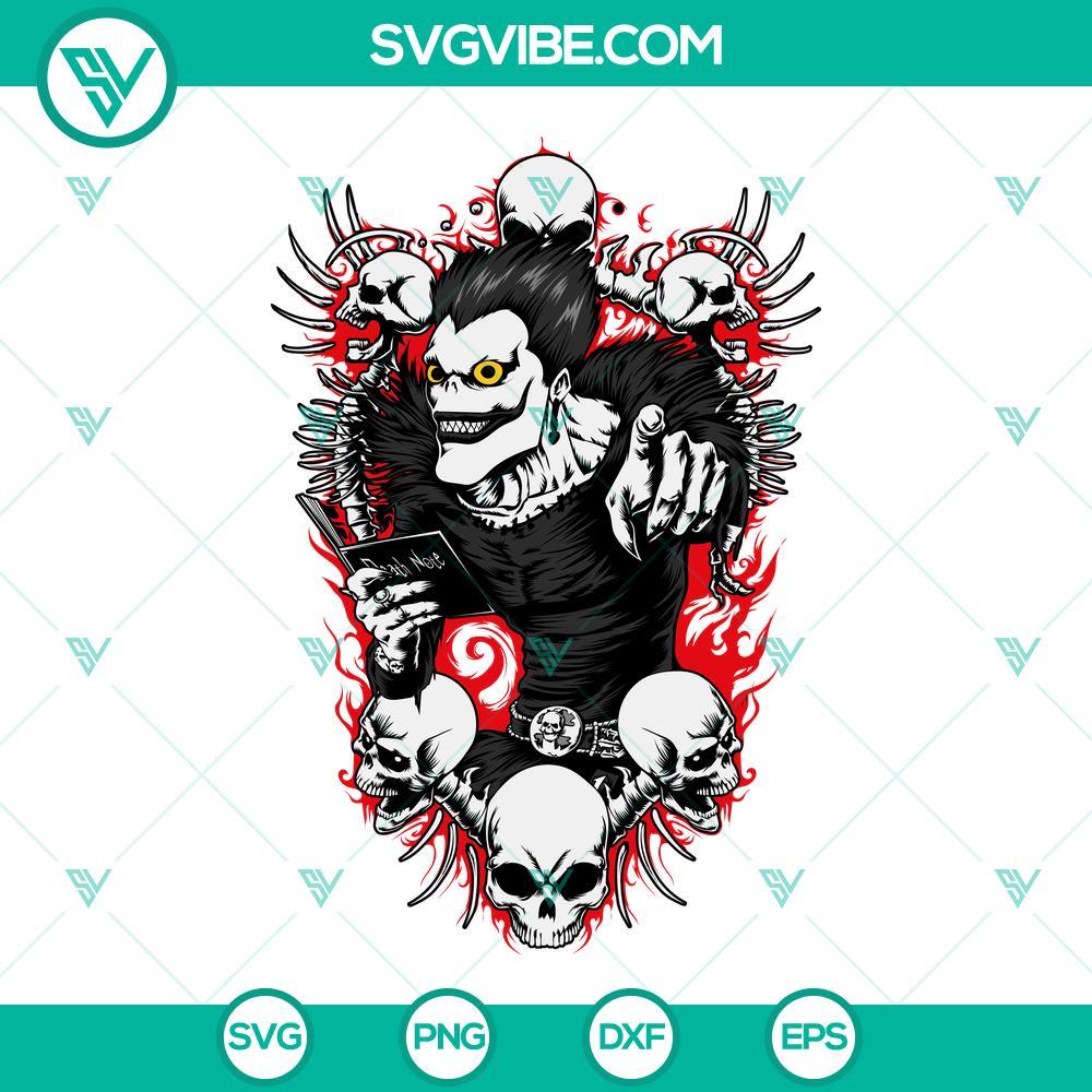 ryuk svg death note svg anime series svg png dxf eps files 3 mockup