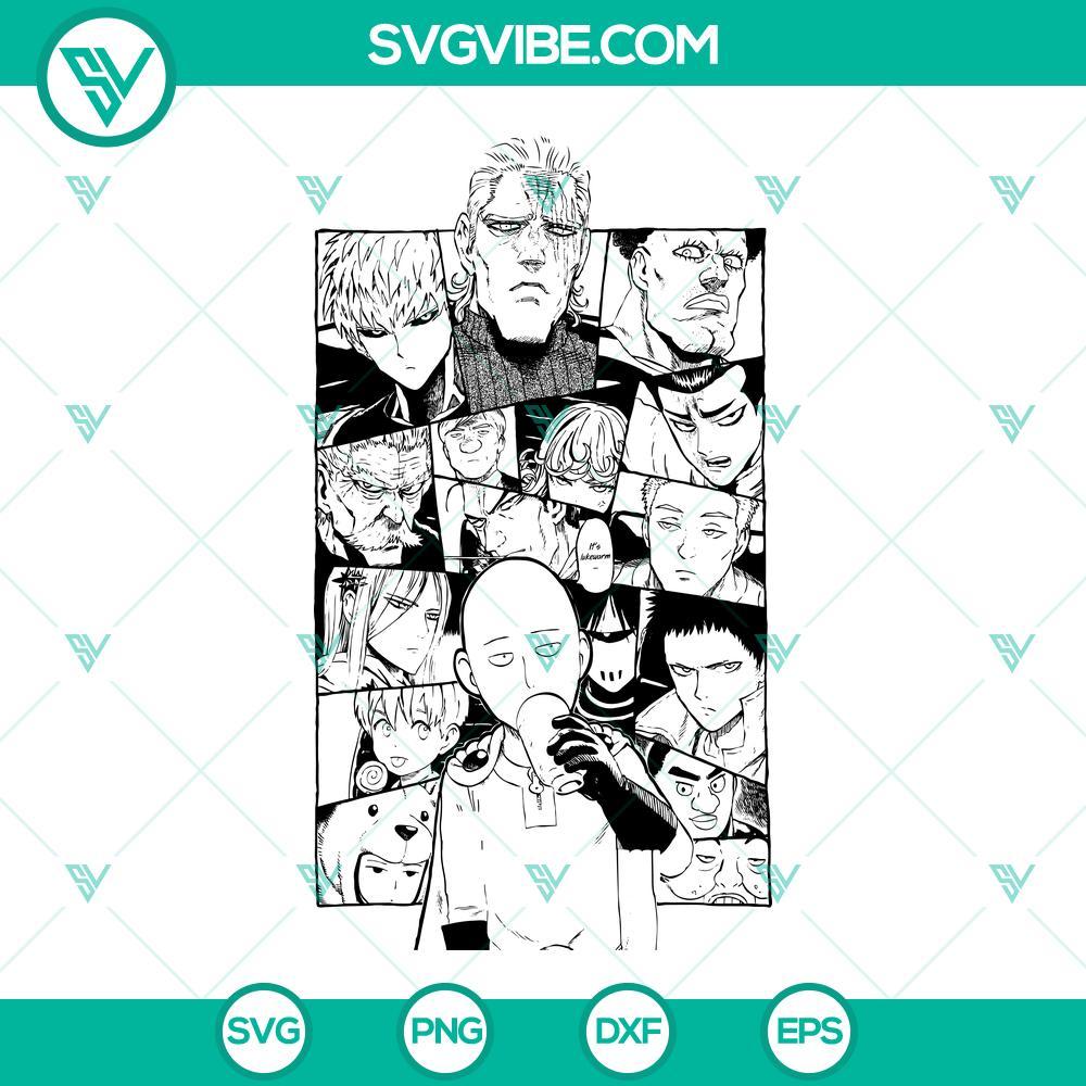 one punch man the strongest svg anime hero svg png dxf eps digital files 9 mockup