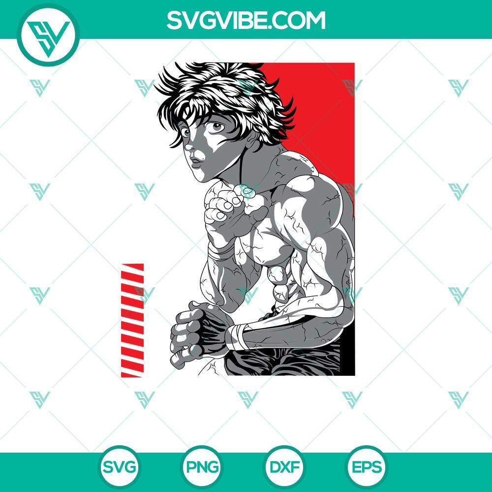 hanma baki svg grappler baki svg anime characters svg png dxf eps 3 mockup