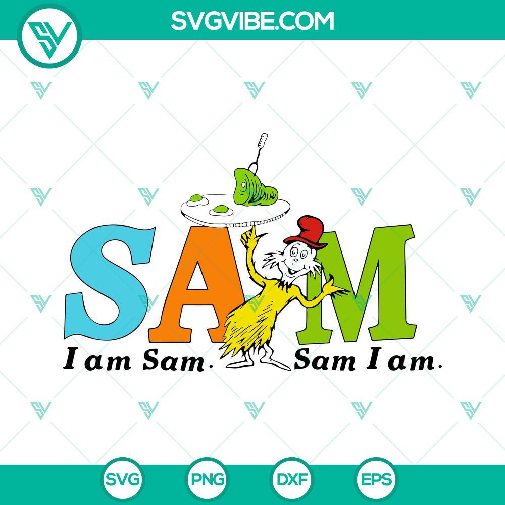 i am sam i am svg green eggs and ham svg read across america svg dr seuss svg png dxf eps 3 mockup