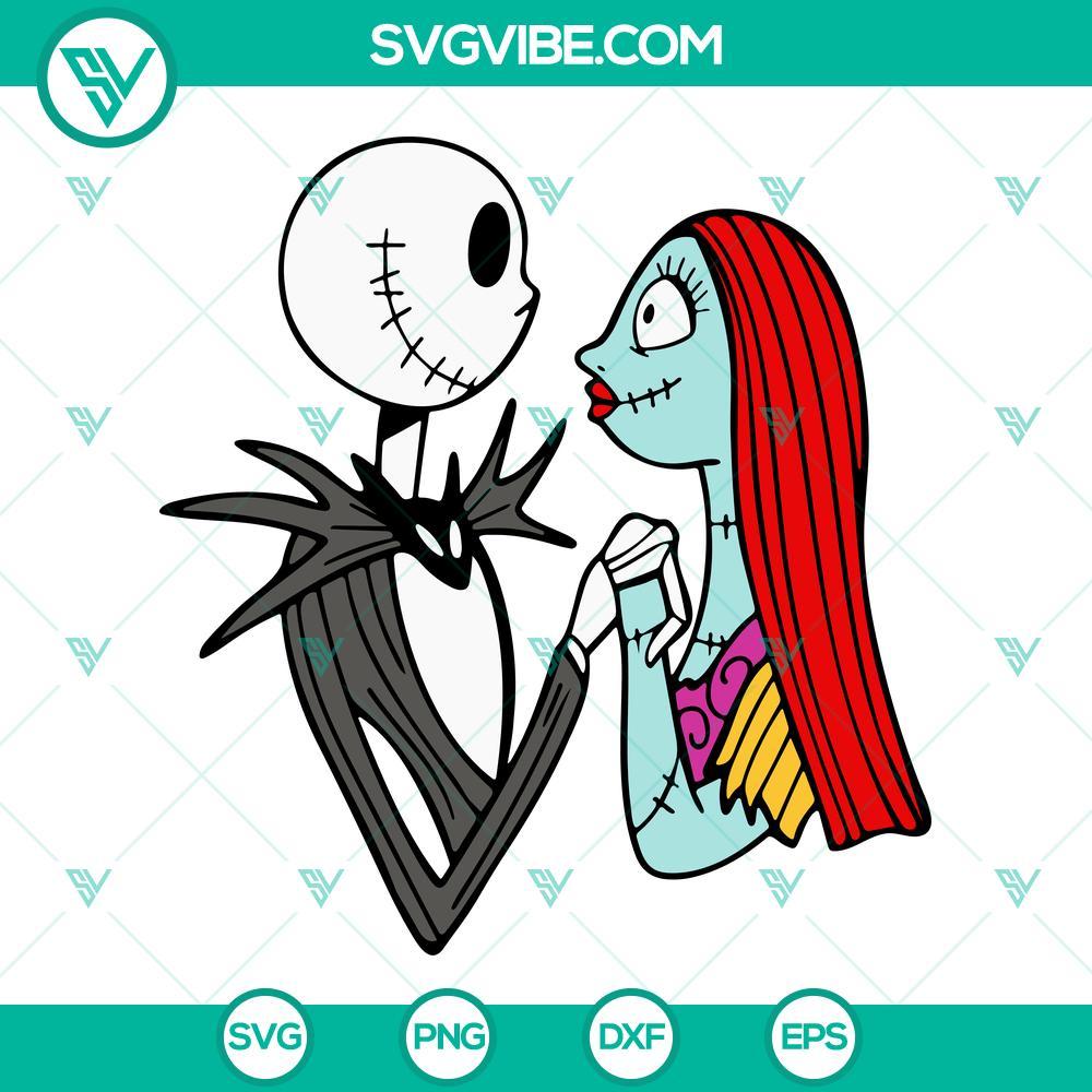 jack skellington and sally svg nightmare before christmas couple svg halloween svg png dxf eps download 4 mockup