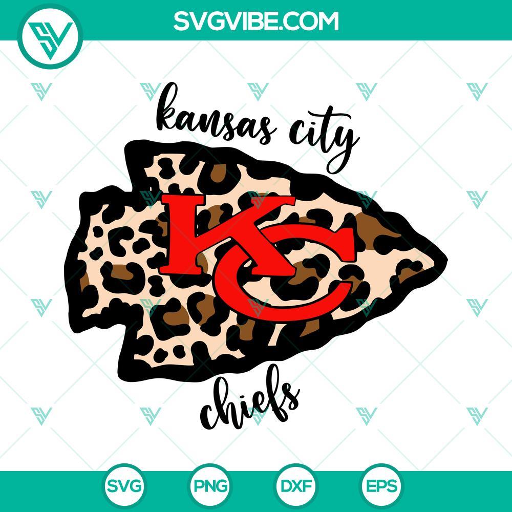 kansas city chiefs leopard logo svg kc football team svg png dxf eps cut files 1 mockup