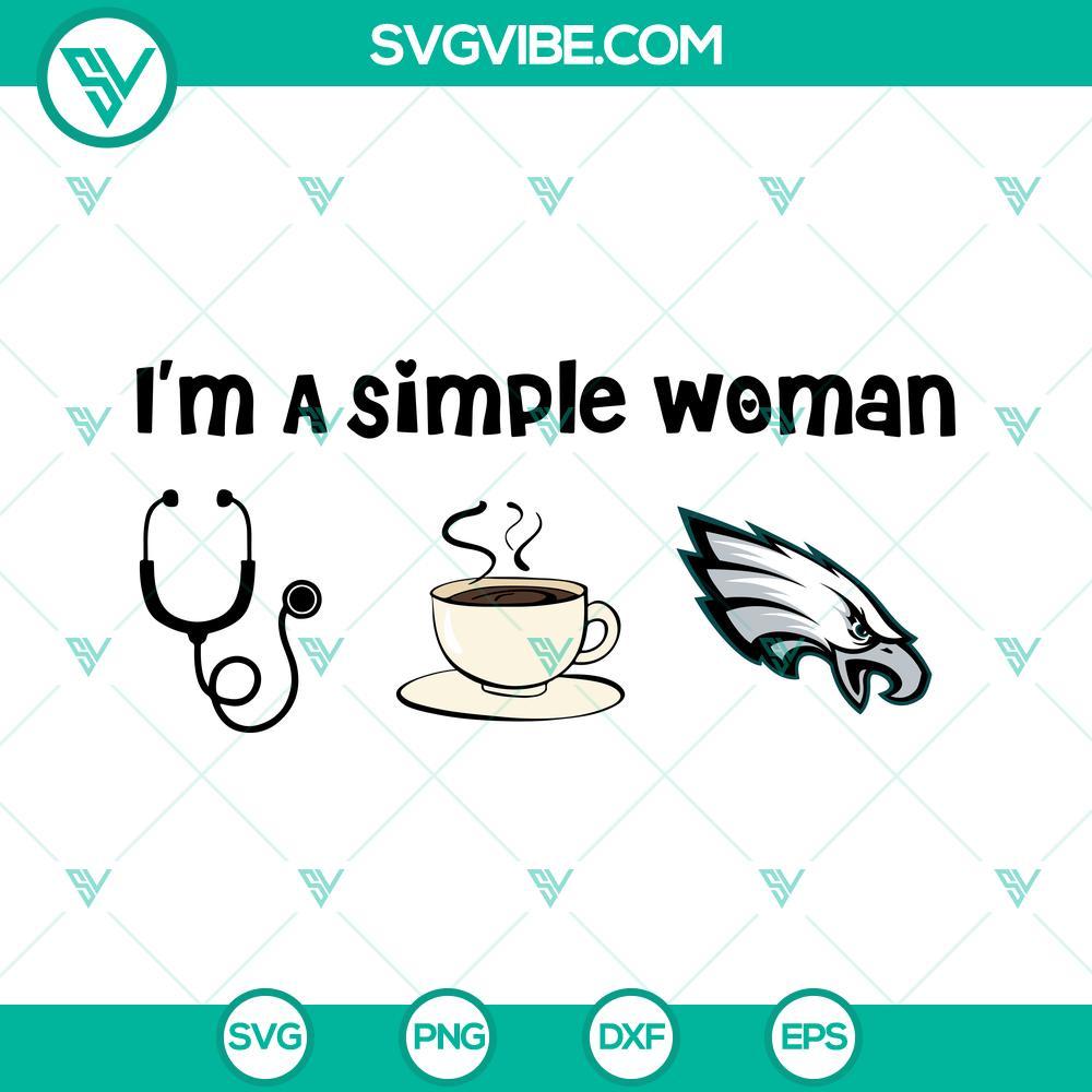 im a simple woman philadelphia eagles svg nurse svg coffee svg cute eagles svg png dxf eps cricut 2 mockup