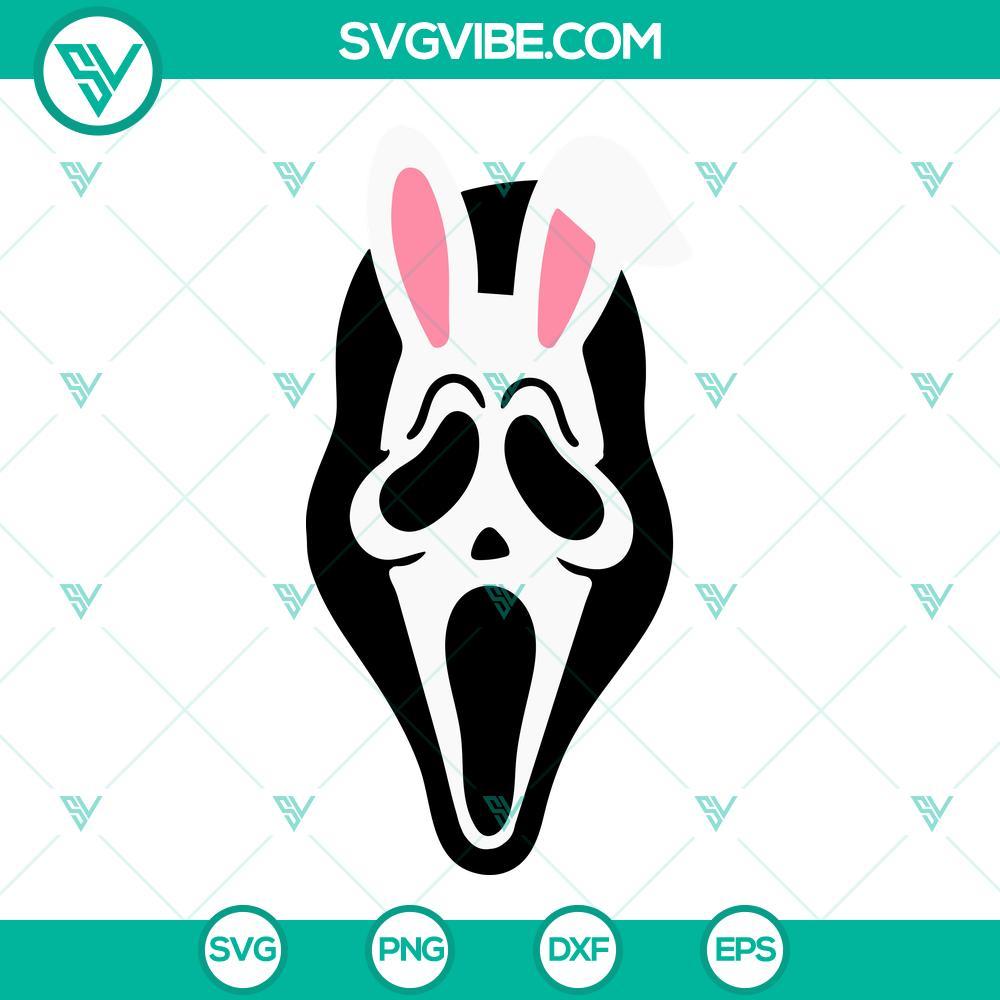 ghostface easter bunny svg horror easter svg funny svg scary movie easter svg png dxf eps 4 mockup