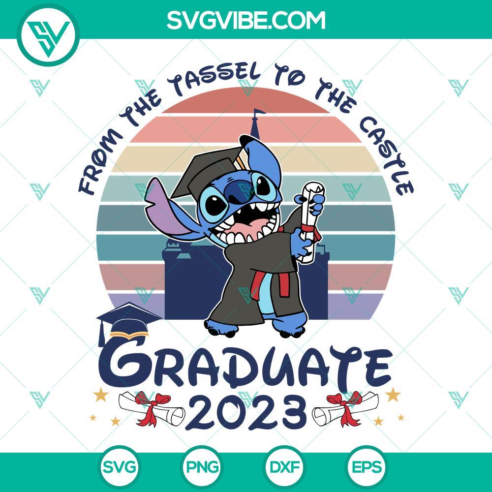 stitch graduate 2023 svg from the tassel to the castle stitch svg bundle disney graduation 2023 svg png dxf eps 1 mockup