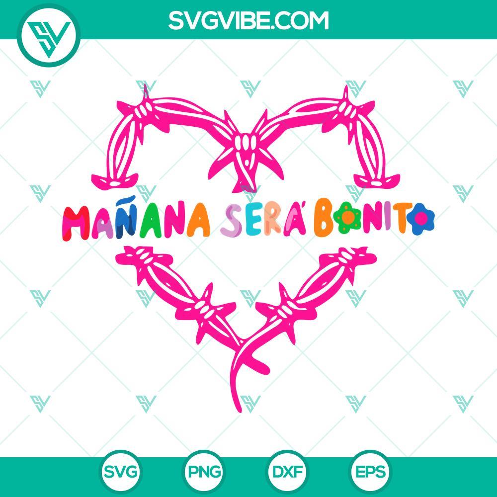 manana sera bonito heart svg bichota svg karol g album 2023 svg png dxf eps digital download 3 mockup