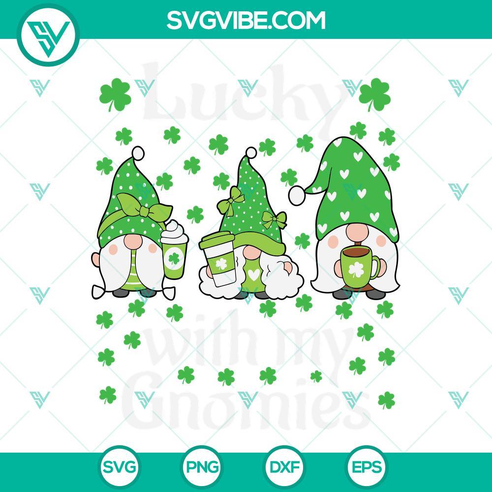 lucky with my gnomies svg ireland irish gnomes svg st pattys day svg png dxf eps design files 8 mockup