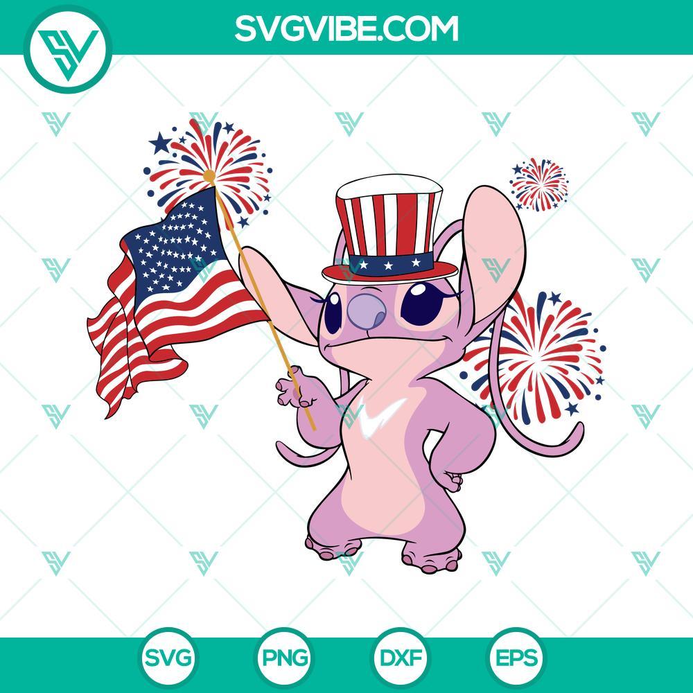 stitch and angel 4th of july svg disney patriotic independence svg png dxf eps 1 mockup