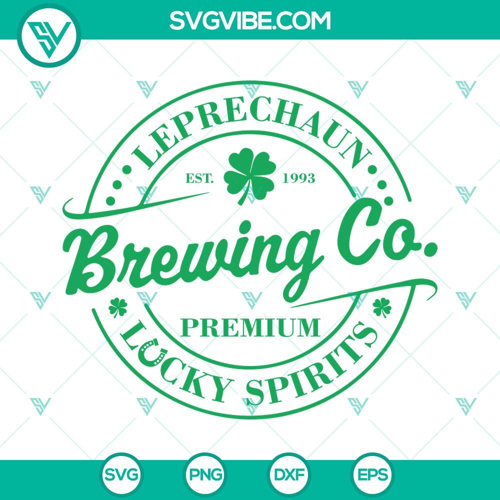 leprechaun brewing co svg lucky spirits svg st patricks brewing svg funny st patricks svg png dxf eps 7 mockup