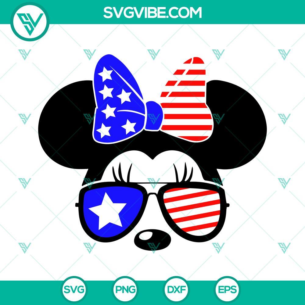 mickey and minnie us flag sunglasses svg bundle disney mouse 4th of july svg png dxf eps 10 mockup