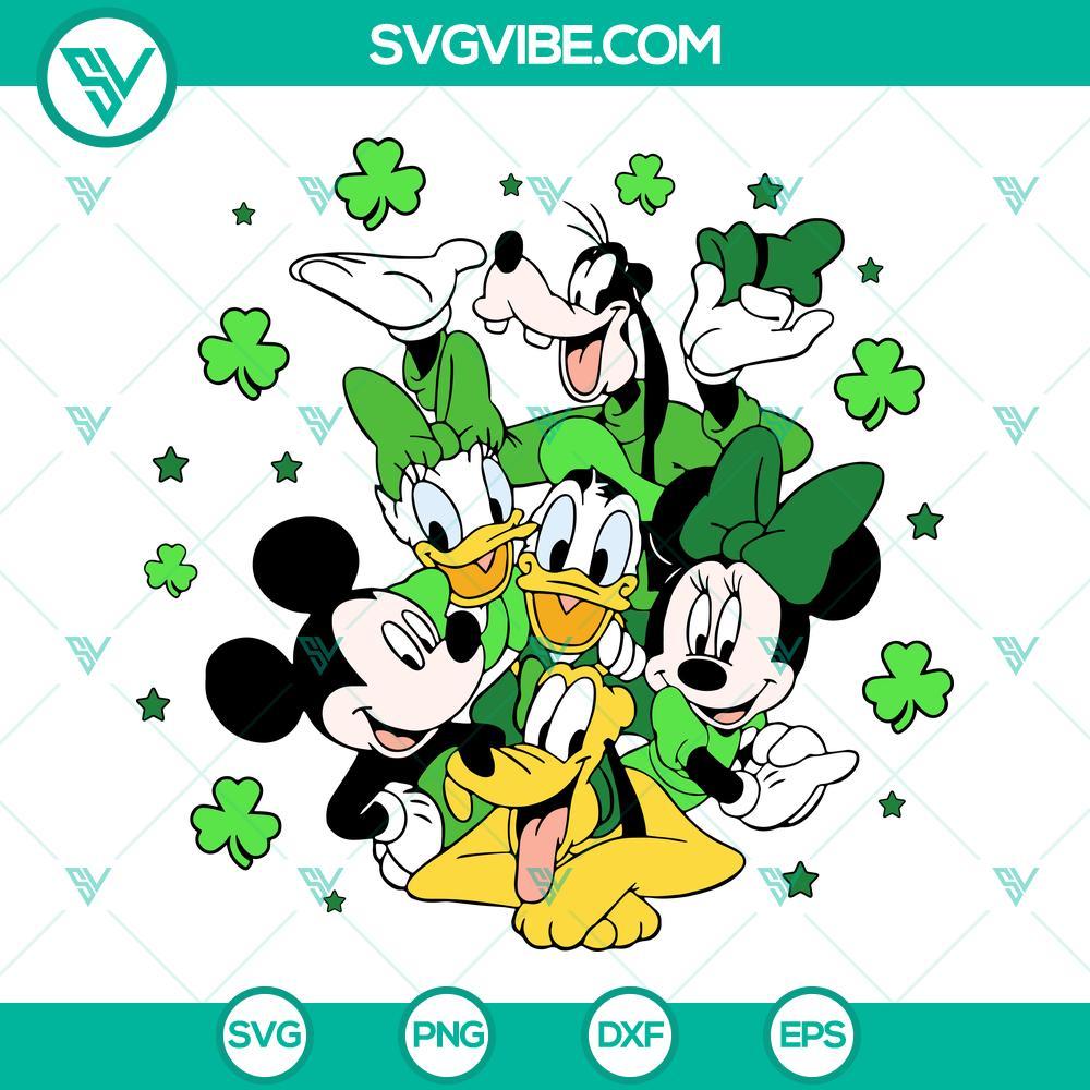 mickey mouse and friends st patricks day svg shamrock svg disney st patricks day svg png dxf eps cricut 3 mockup