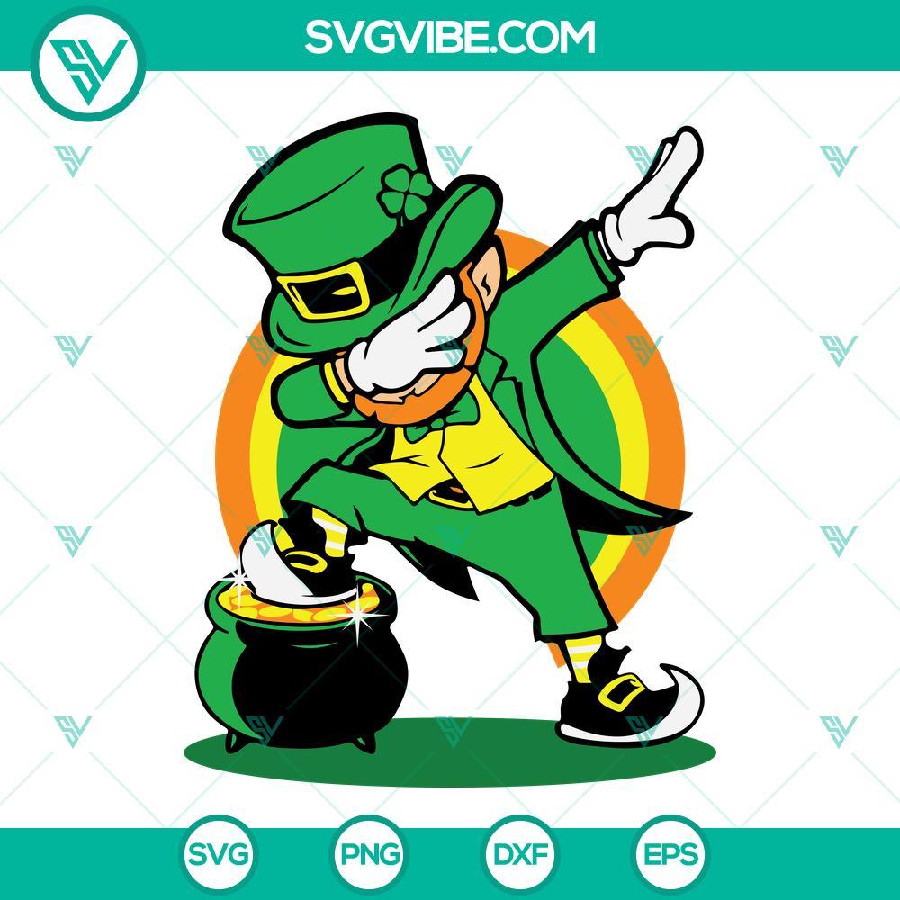 dabbing leprechaun boy svg funny leprechaun svg st patricks day svg irish rainbow svg png dxf eps 10 mockup