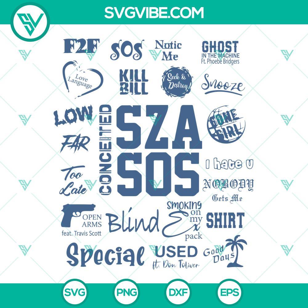 sza sos album svg sza svg trending svg music singer svg png dxf eps instant download 2 mockup