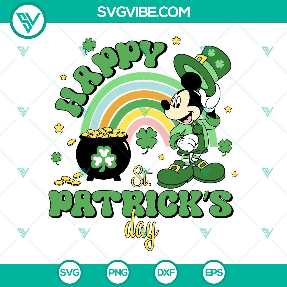 happy st patricks day mickey svg lucky rainbow svg leprechaun svg st patricks day svg png dxf eps 3 mockup