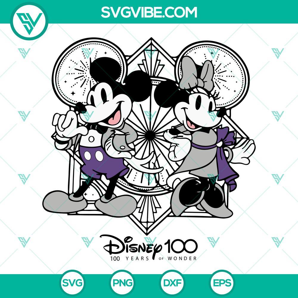 mickey and minnie disney 100 years of wonder svg disneyworld svg disney family trip svg png dxf eps cut files 9 mockup