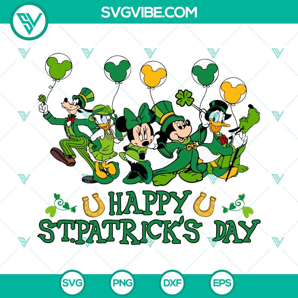 disney mouse and friends happy st patricks day svg disney vacation svg lucky shamrock svg png dxf eps cricut 4 mockup