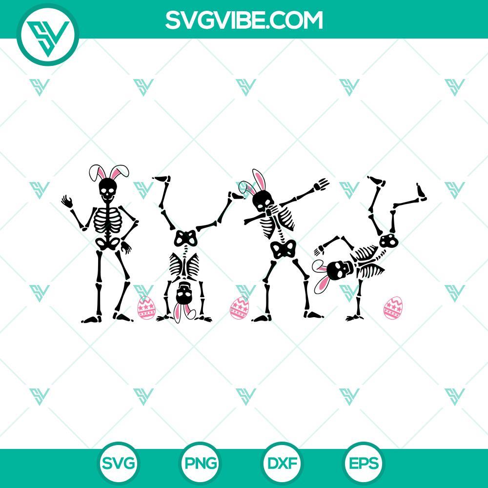 skeleton easter bunny dancing svg funny easter svg png dxf eps files for cricut 8 mockup