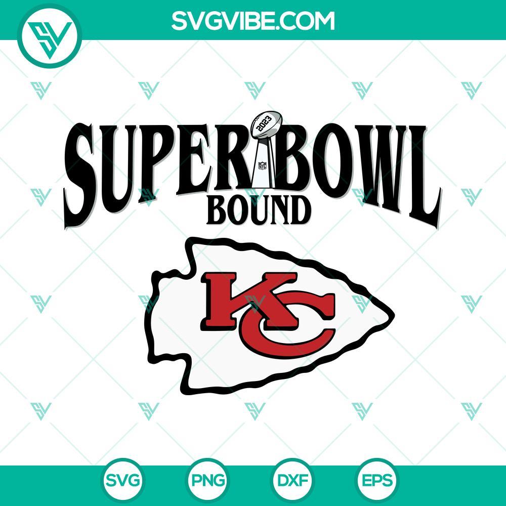 super bowl bound 2023 svg kansas city chiefs champions svg super bowl lvii svg png dxf eps files 8 mockup