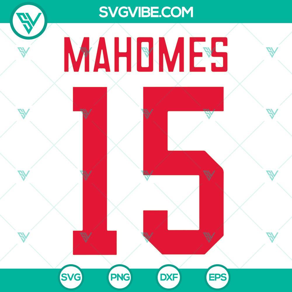 patrick mahomes svg mahomes number 15 svg kansas city football svg chiefs svg png dxf eps 2 mockup