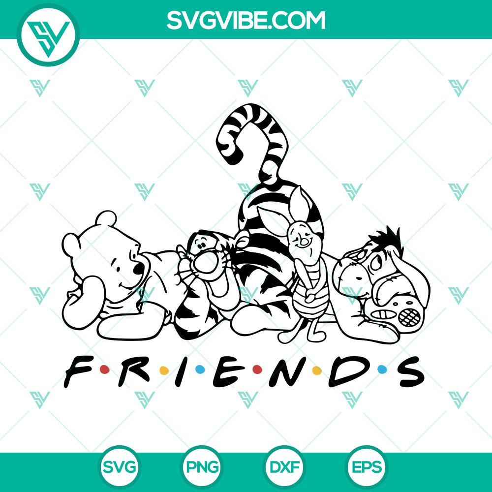 winnie pooh friends svg tigger svg piglet svg disney cartoon friends svg png dxf eps 4 mockup