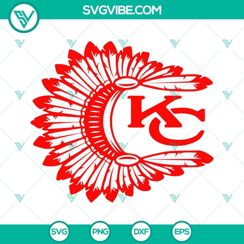 native kansas city chiefs svg chiefs football headdress svg kc chiefs svg png dxf eps 1 mockup